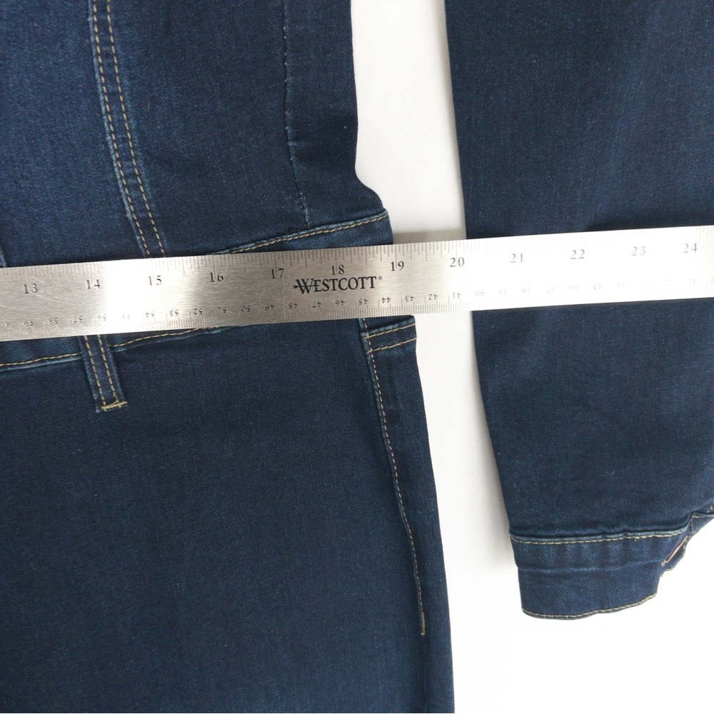 Day Dreaming Long Sleeve Denim Jumpsuit Flared Leg Stretchy Womens 1X XL NWT - Picture 10 of 16